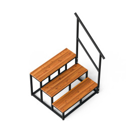 Термоқайың тұтқасы бар баспалдақ